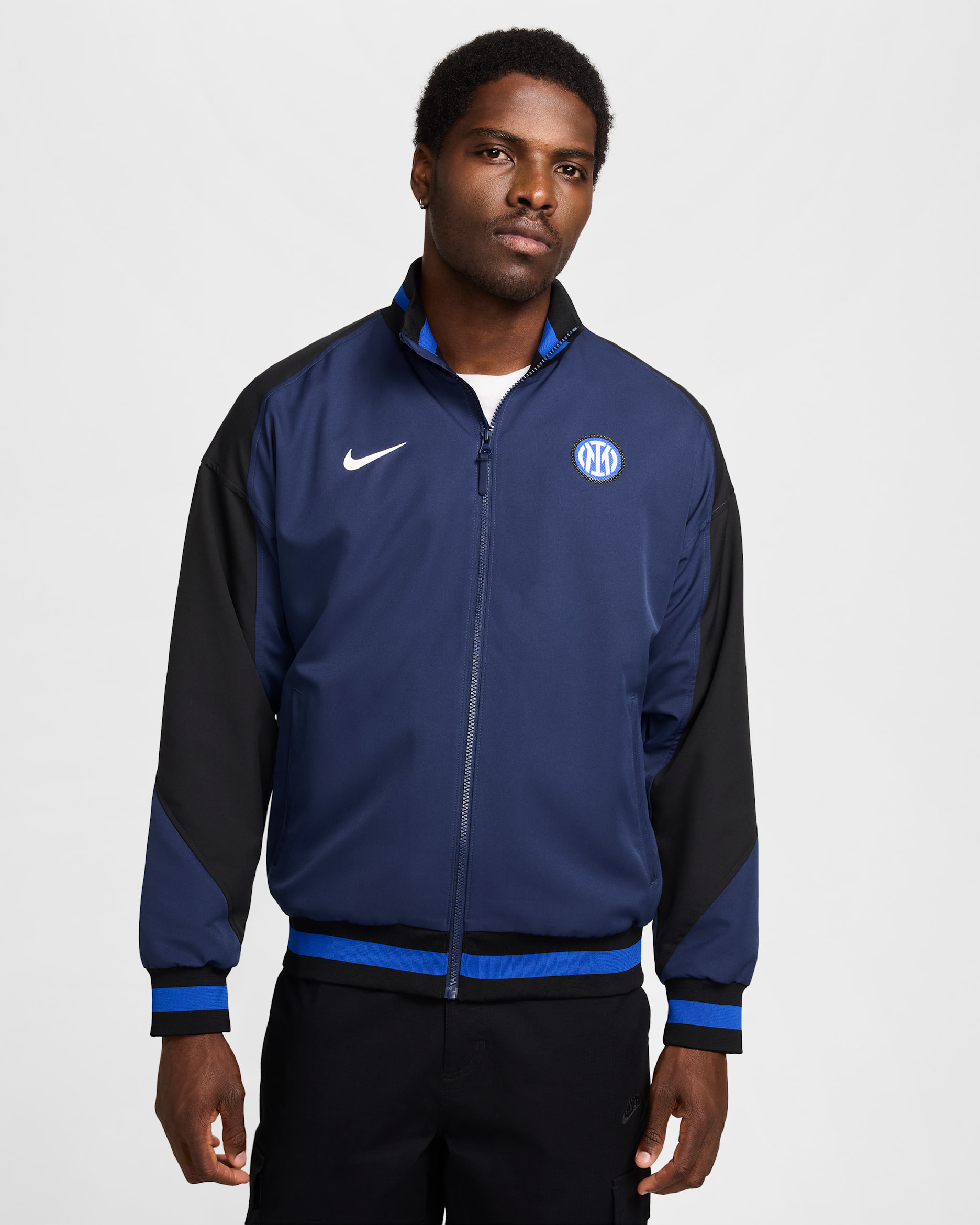 Inter Milan Strike Men's Nike Dri-FIT Football Anthem Jacket. Nike LU
